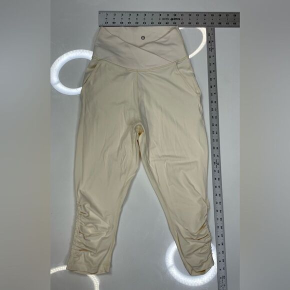 Lululemon Sunset Salutation Crop Leggings Women Size 4 ANWI/ZSPB Angel Wing - Picture 7 of 8